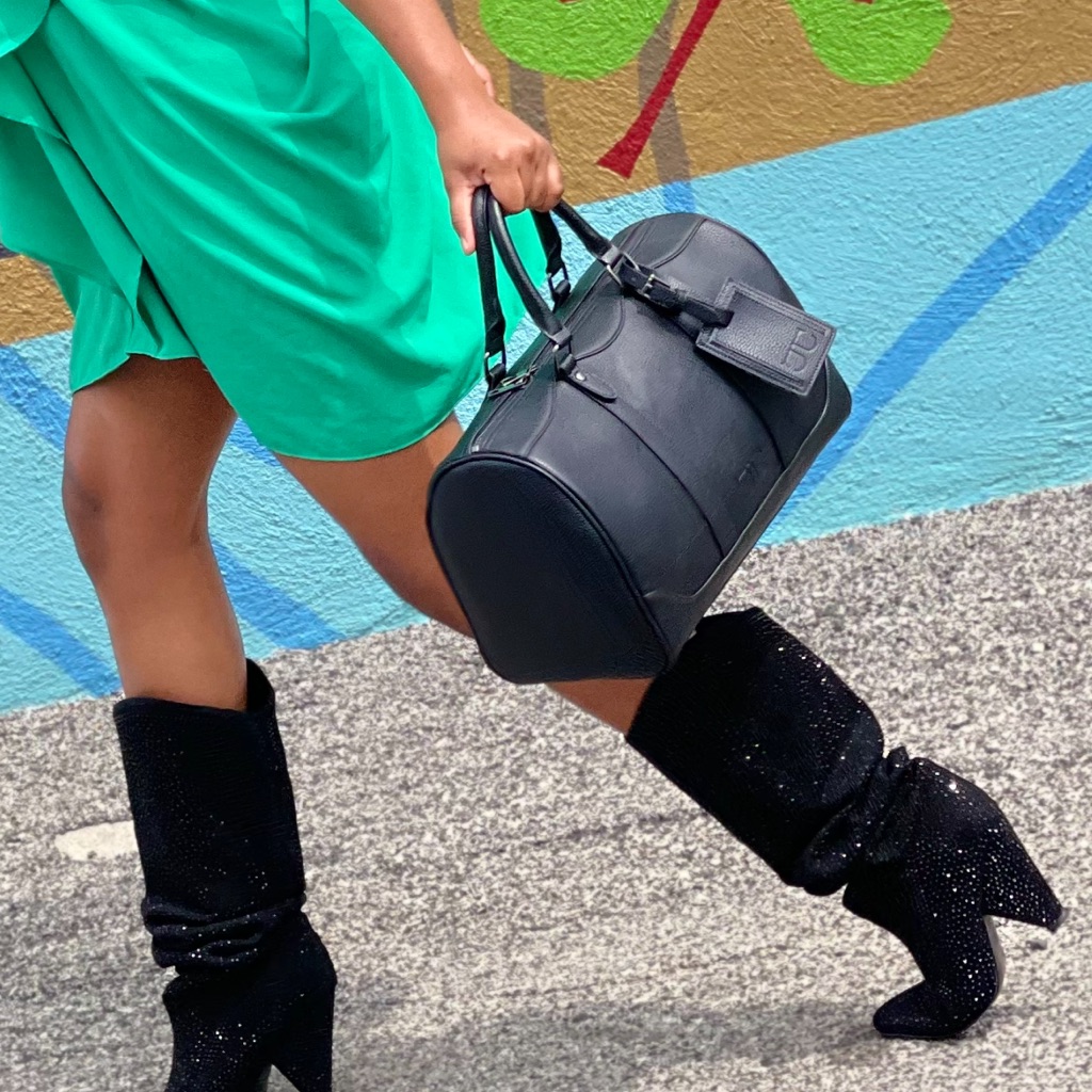 Jennell Vegan Leather Luxury Duffle Bag